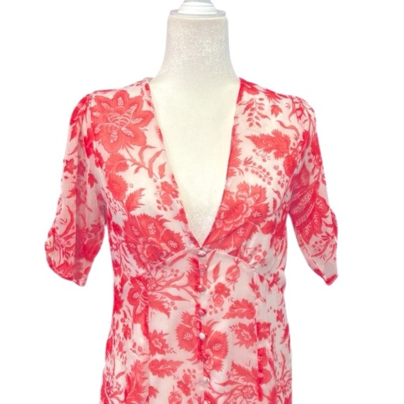 Hope & Ivy Long Floral Print Dress Size 8 - Picture 7 of 15